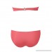 KFSO Swimwear Women's Twisted Front Strapless Two Piece Bandeau Bikini Set Watermelon Red